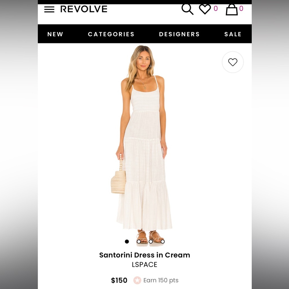 Lspace, cream/white maxi dress, size XL, NWT